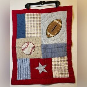 Authentic Kids Sports-Themed Patchwork Standard Pillow Sham